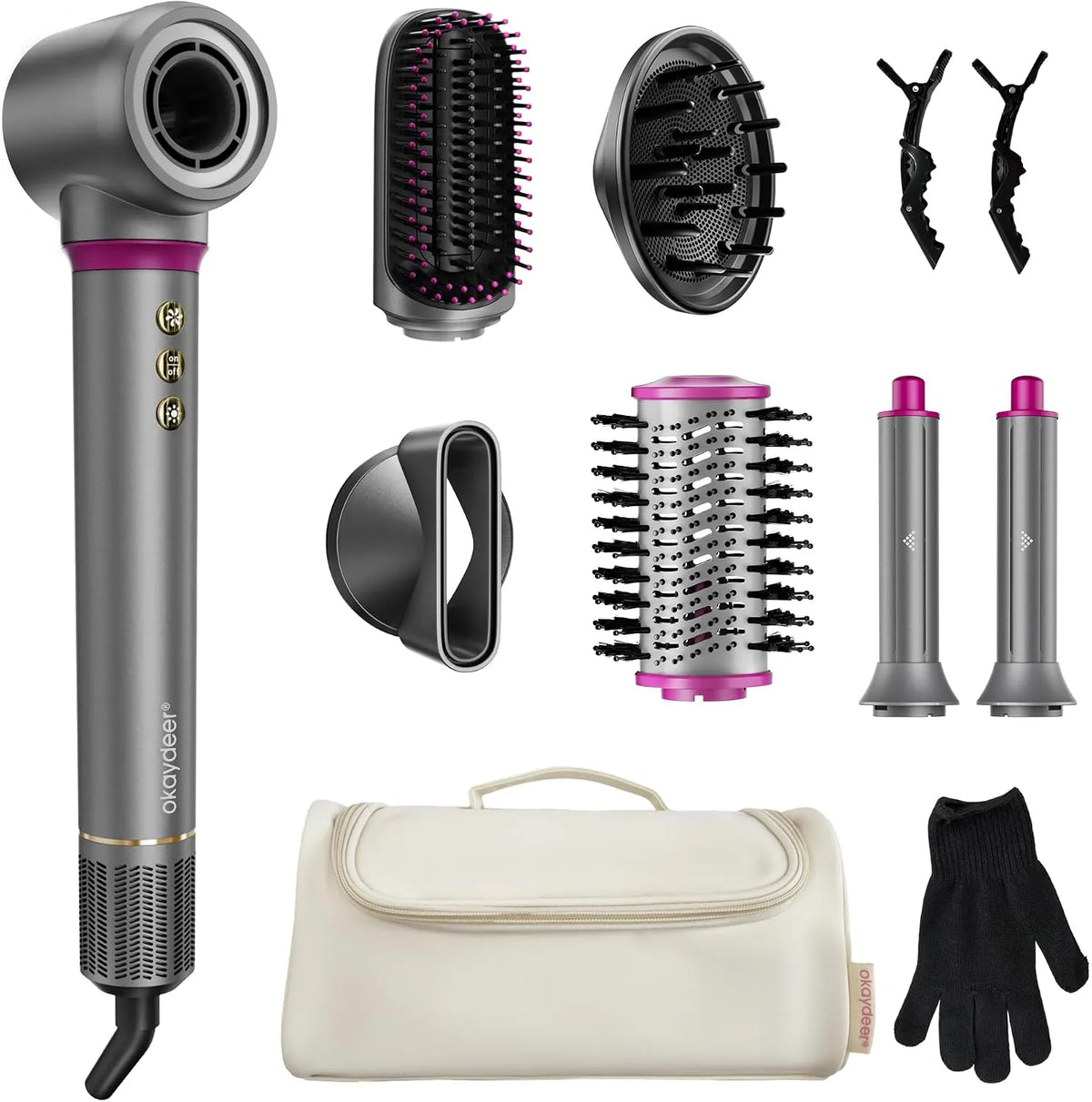 Wäschetrockner, Grau, 000 U/Min, 130, 7 in 1 Airstyler