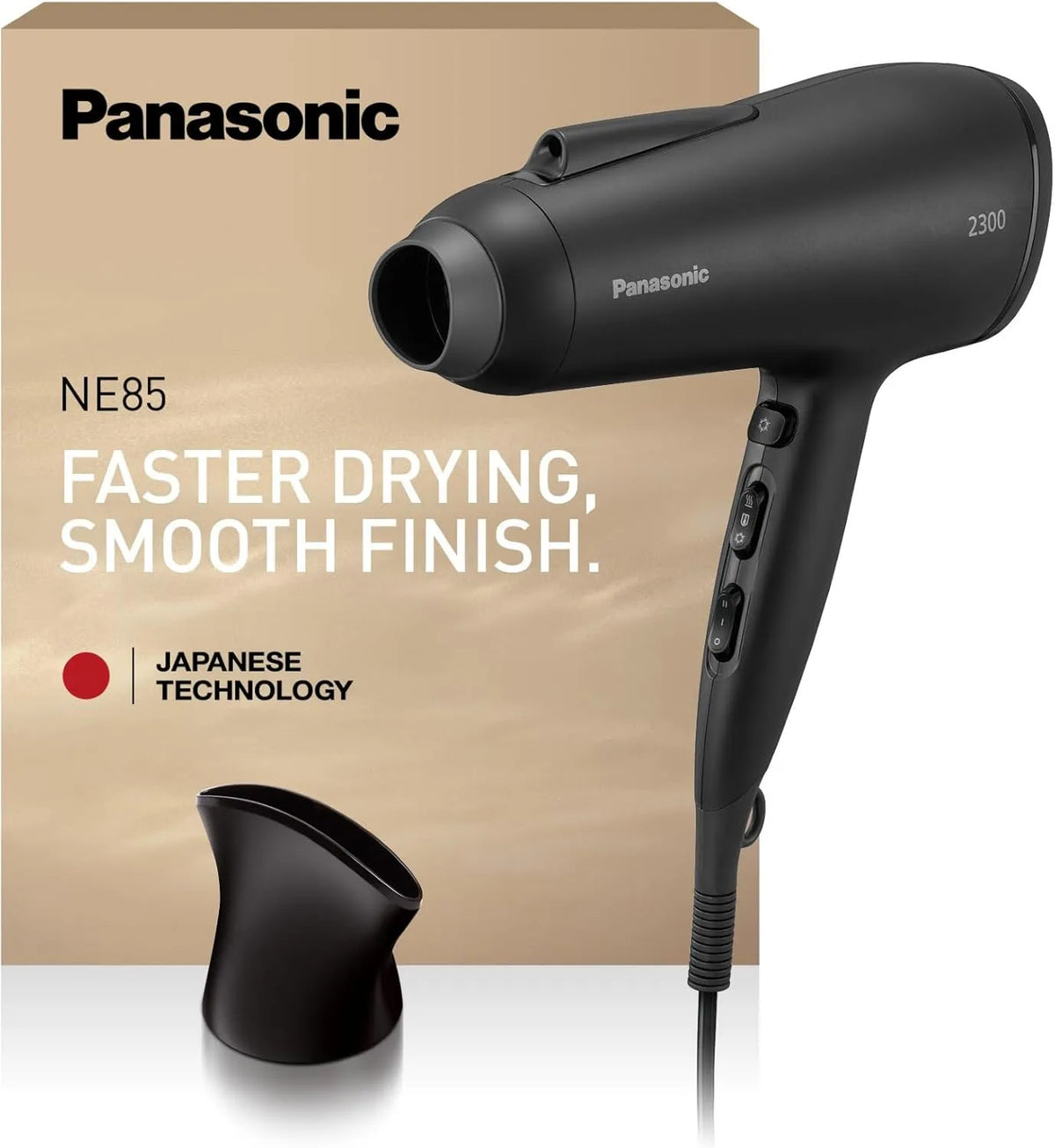 Panasonic EH-NE85-K825 Wäschetrockner, 2300 W, Boost, Schwarz
