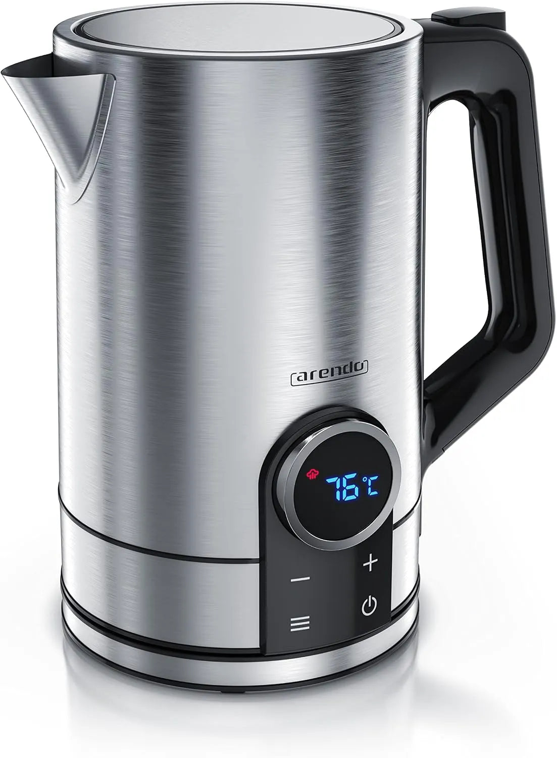 Wasserkocher, 1,7 L, 2200 W, 2 Temperaturzonen, Edelstahl, LED Display