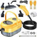 Dampfreiniger, 1 L, 2500 W, großer Wassertank, 5 Bürstenköpfen