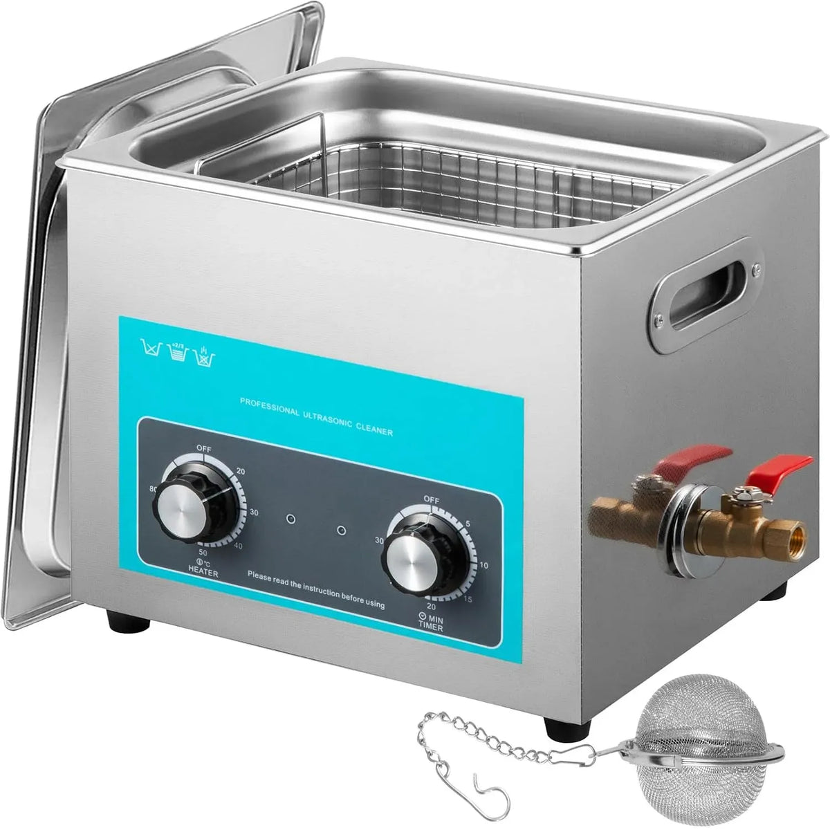 VEVOR Ultraschallreiniger, Ultraschallreinigungsgerät, 15 L, 220 V, Timer, gewerblich, Edelstahl, Wärmefunktion