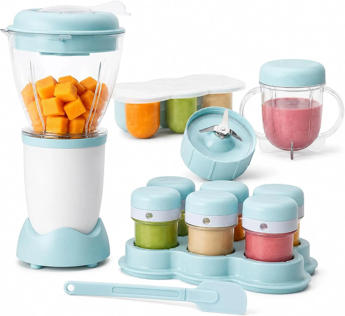 200-W-Multifunktions-Babynahrungszubereiter Multifunktions-Babynahrungszubereiter, Babynahrungsmaschine, 240 V, Edelstahl, für Obst, Denash