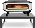 Elektrischer Pizzaofen, 17 Zoll, 2200 W, Schwarz, Pizzastein + Ofen-Erhöhung