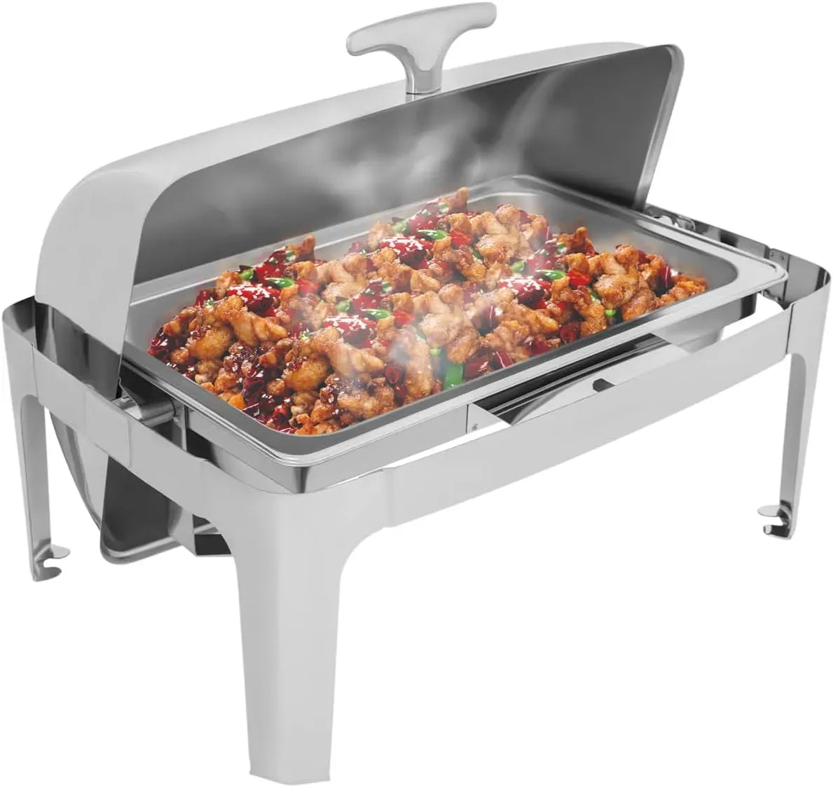 Chafing Dish Warmhaltebehälter, 9 L, Warmhaltefunktion, Gastronomie, Edelstahl, Edelstahl Buffet Set für Catering Buffet und Party