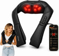 Nackenmassagegerät, Rückenmassagegerät, Massageapparat für Nacken und Rücken, 3D-Optik, Wärmefunktion, Schwarz, für Nacken Schulter Rücken, ZENET