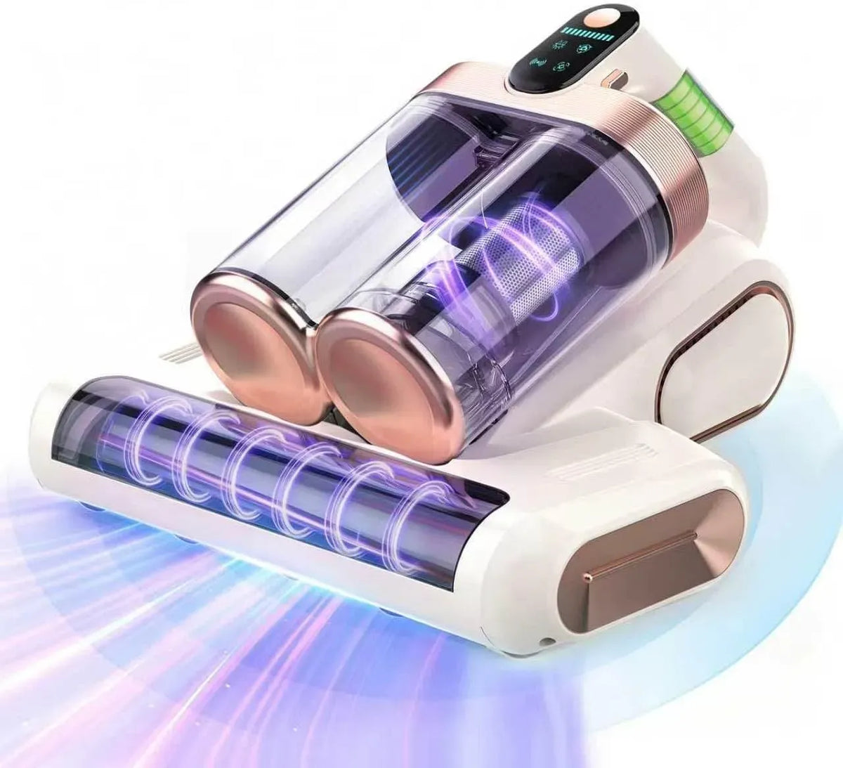Staubsauger 253.7nm, 99,9% Allergen-Entfernung, Matratzenreiniger mit UV-C Licht&Ultraschall