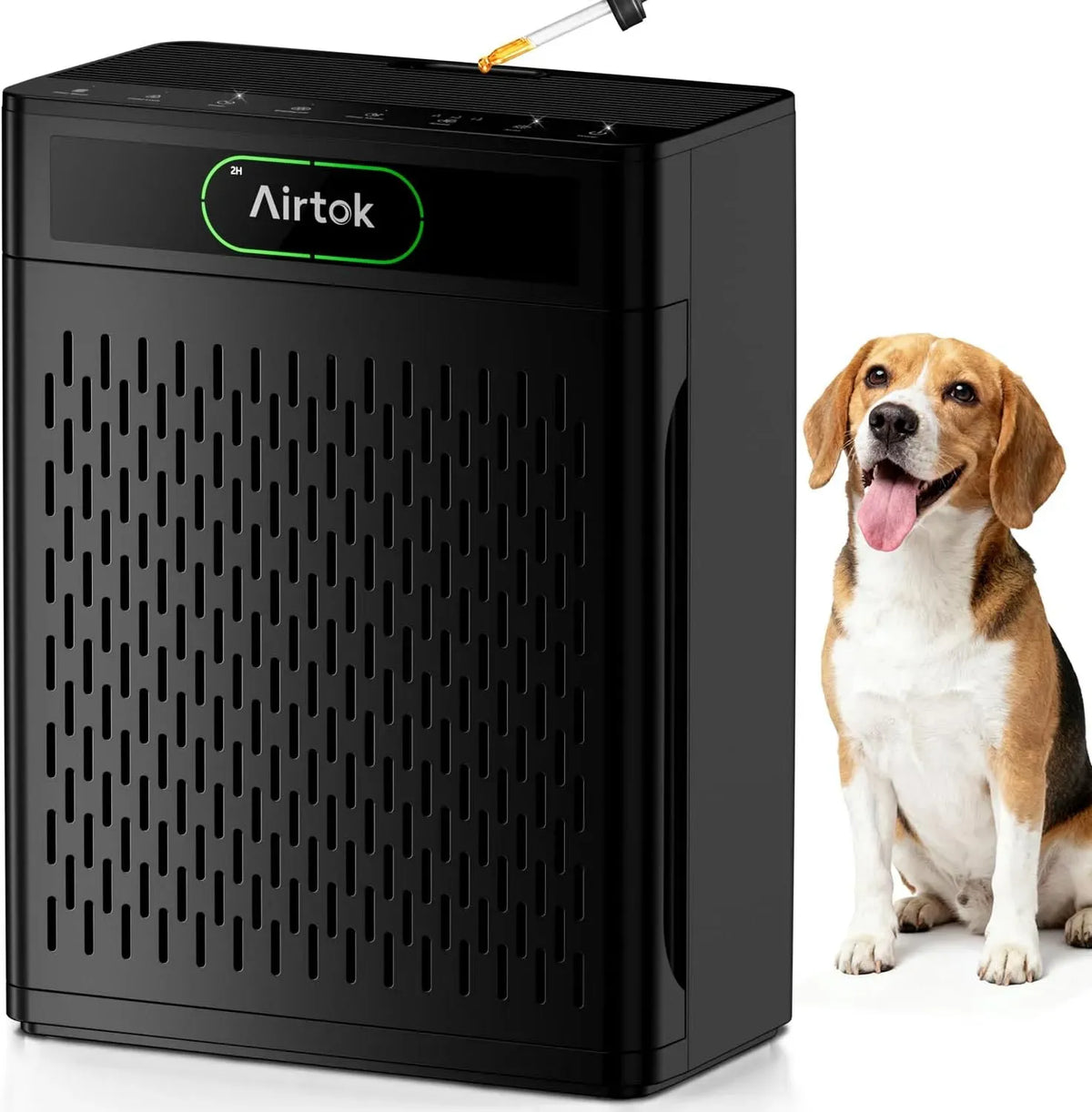 Monitor, AIRTOK PM 2, HEPA Luftfilter gegen Staub Pollen Gerüche, Luftreiniger Allergiker Für Räume bis zu 170m², Waschbarer Filter