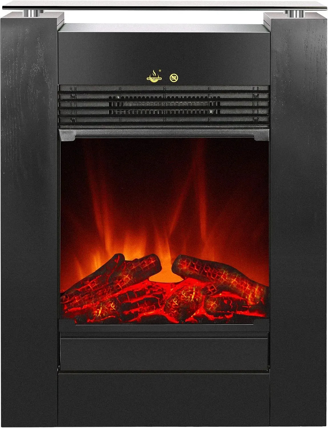 AY 627 Elektrokamin, Kaminofen, Dekokamin, elektrischer Kamin, Schwarz
