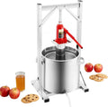 Fruchtpresse, Beerenpresse, Gemüsepresse, Obstpresse, Saftpresse, 22 L, 150 kg, USB, Edelstahl, für Hausbrauen
