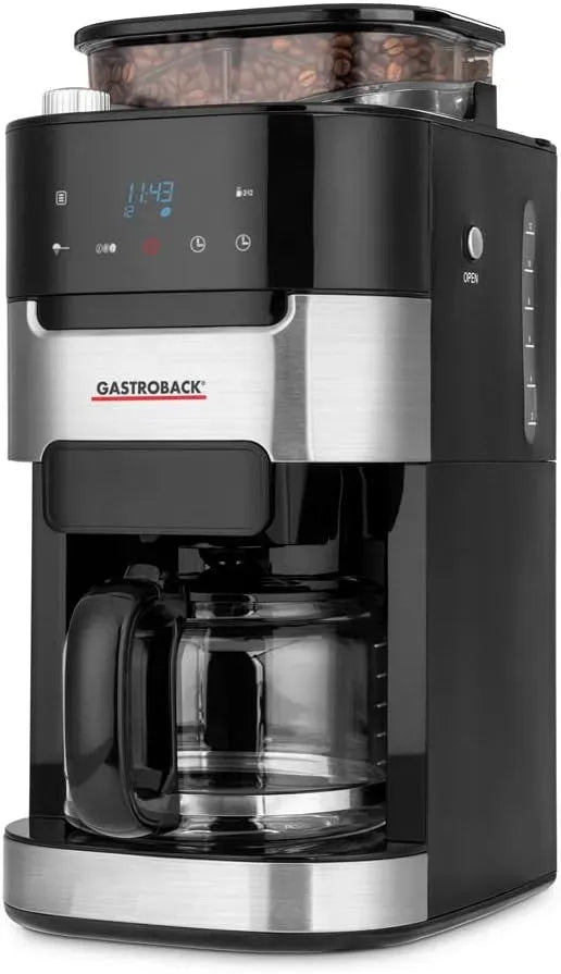 Kaffeemaschine, GASTROBACK, Touch-Bedienung, LCD-Display, Kegelmahlwerk mit 8 Mahlstufen