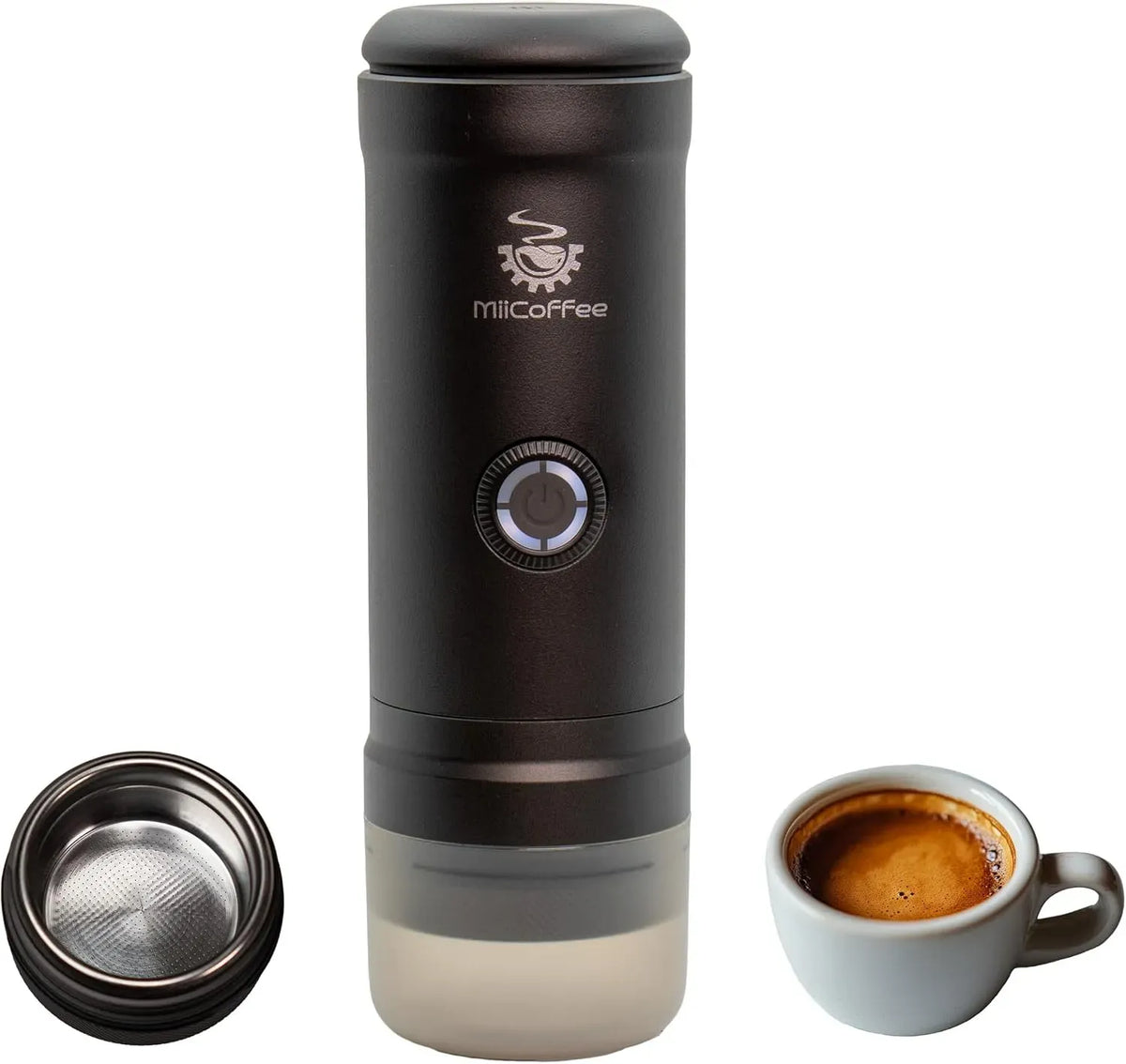 Espressomaschine, tragbar, USB, Grau, Kaffeemaschine für Espresso, MiiCoffee Eon Tragbare Espressomaschine