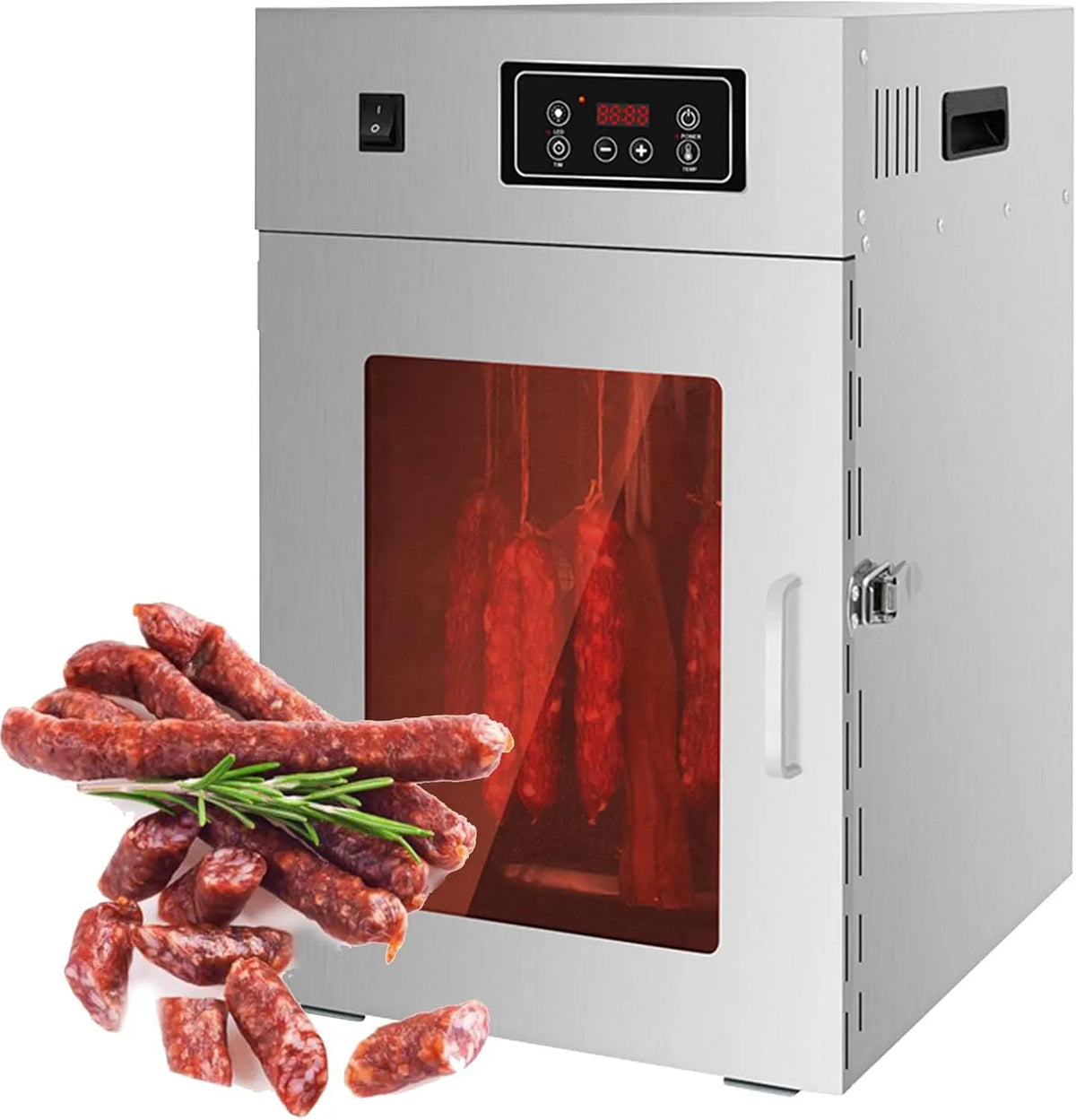 Biltong-Dörrgerät, Trockenschrank, Lebensmitteltrockner, 30 bis 90 °C, Edelstahl