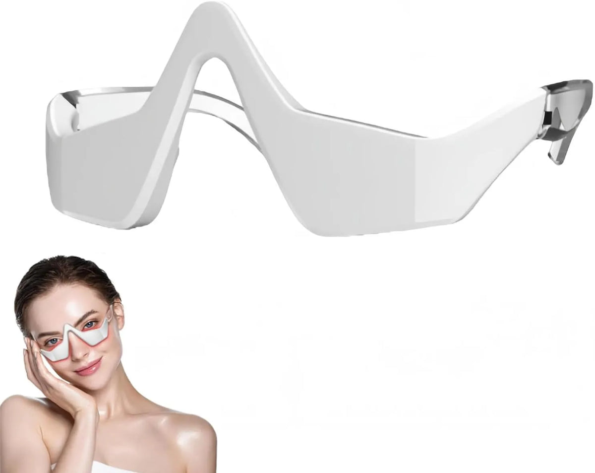 2-in-1 Massagegerät, Rotlichttherapie + EMS zur Beseitigung von Augenringen Verjüngendes Augen Rotlicht