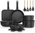 Backofen, YASHE, Grill, PTFE- und PFAS-frei, Ofen zum Backen, 21-teiliges Kochgeschirrset