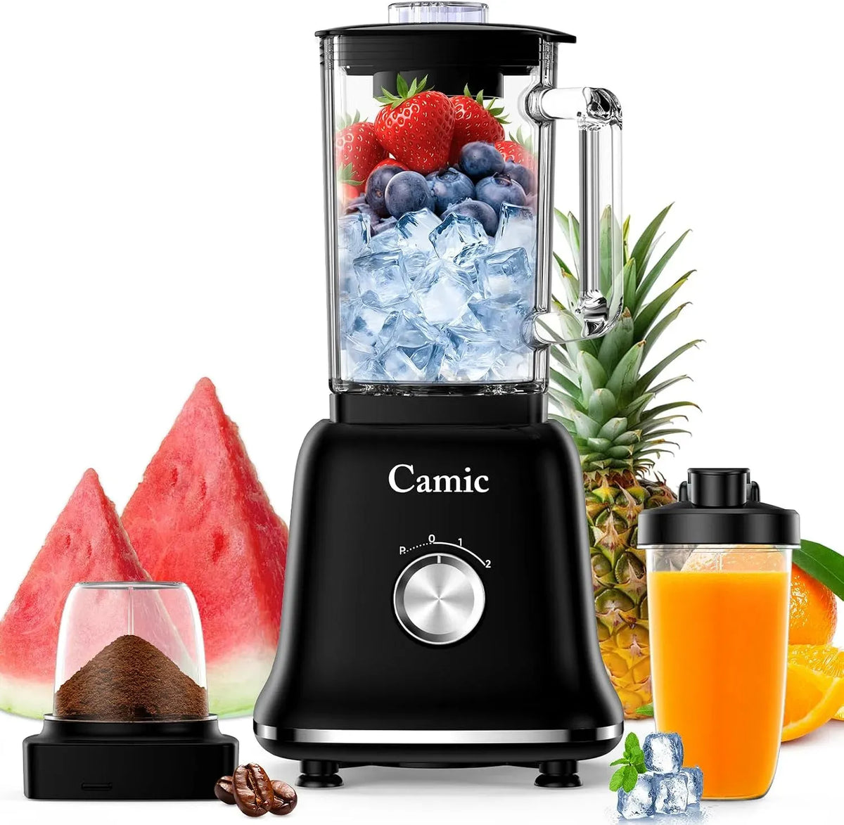 Standmixer, 1200 W, Camic 3-in-1, Küchenmixer
