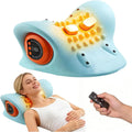 4-in-1 Nackenmassagegerät, Heizung, Massageapparat für Nacken und Rücken, 3 Modi, Wärmefunktion, kabellos, azouna
