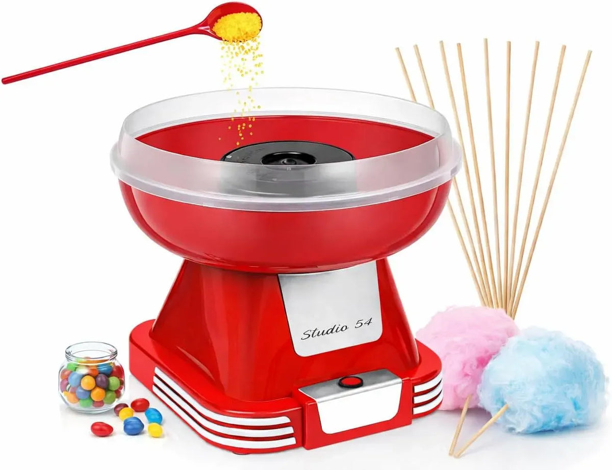 Zuckerwatte Maschine, Zuckerwattebereiter, Zuckerwattemaschine, Zuckerwatteautomat, Rot, für Zuhause