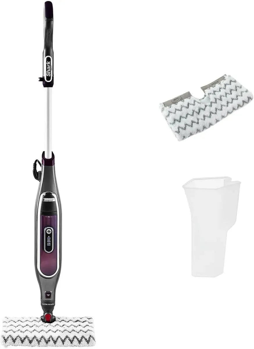 Dampfreiniger S6003EU, Einsatz auf Böden, in Küche, Auto und an Fenstern, Grau, 2 waschbaren Reinigungspads, Steam-Blaster, 350 ml, 6m Kabel