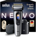Braun NEVO11005C Rasierer, IP65, Touch-Bedienung, Silber, für Eine Rasur Ohne Kompromisse