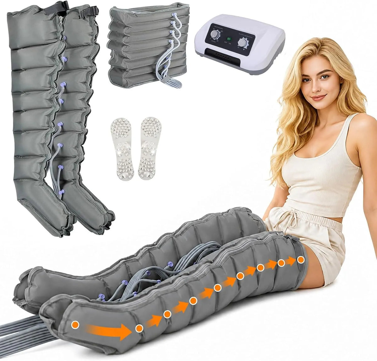 Lymphdrainage Gerät, Beinmassagegerät, Timer, für Beine und Füße