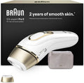 Braun PL5100 IPL Geräte Haarentfernung Silk·expert Pro 5, Weiß/Gold, für Alternative Laser Haarentfernung für Zuhause, Etui Und 1 Aufsatz, Dauerhafte