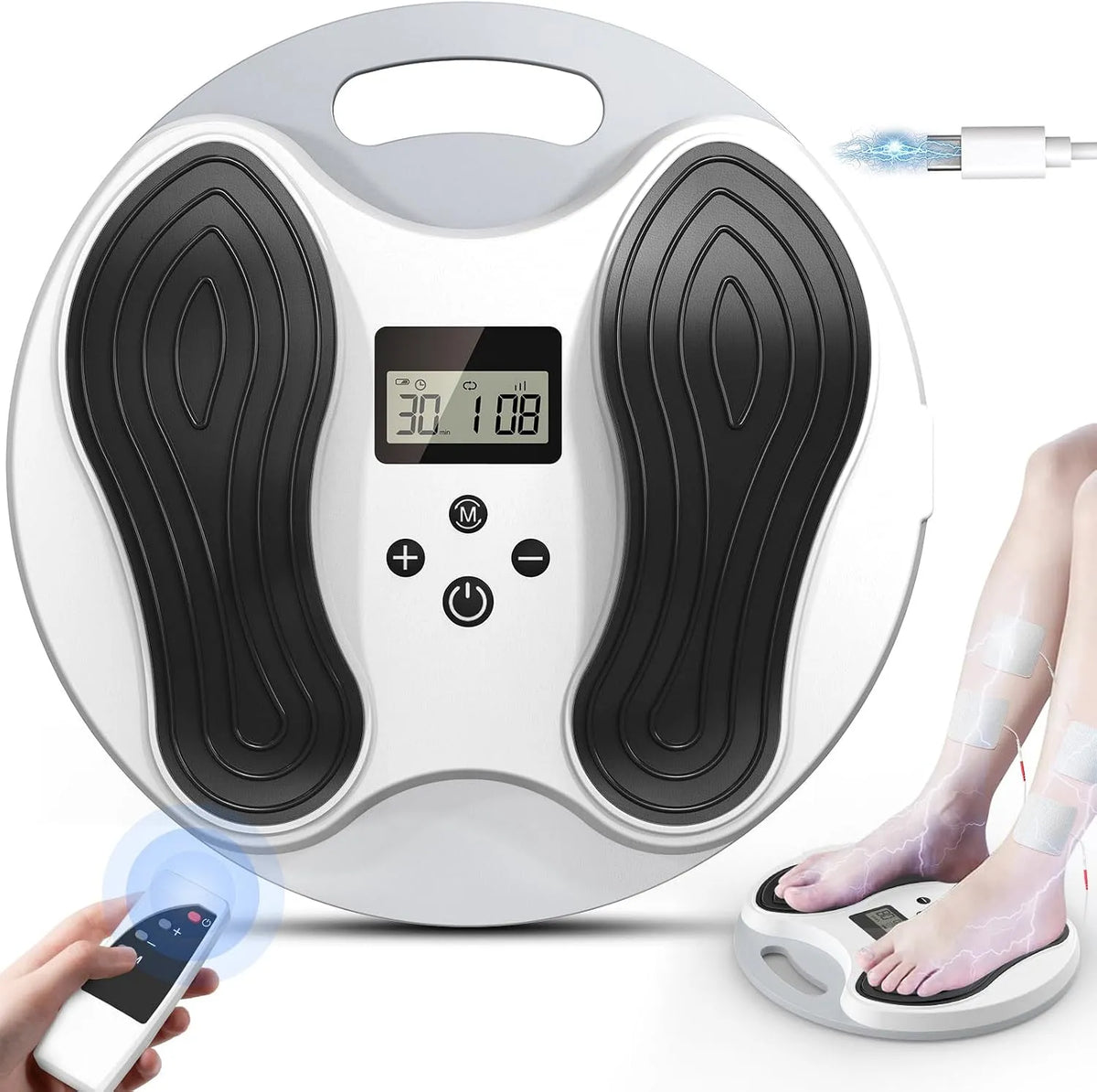 Fußmassagegerät, 4 Elektroden, TENS, Elektrisch