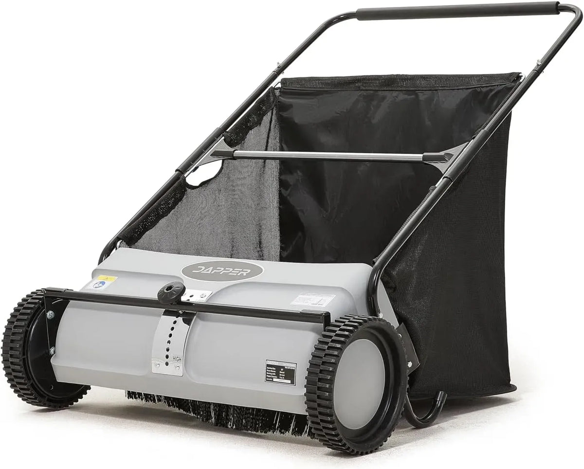 Rasenkehrmaschine, Bodenkehrmaschine, 26 Zoll, 66 cm, Grau
