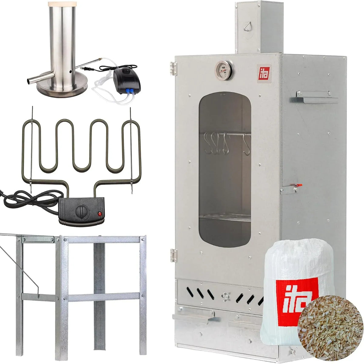 Rauchgenerator, Räucherschrank, Räucherofen, Tisch, Wärmefunktion, ITA
