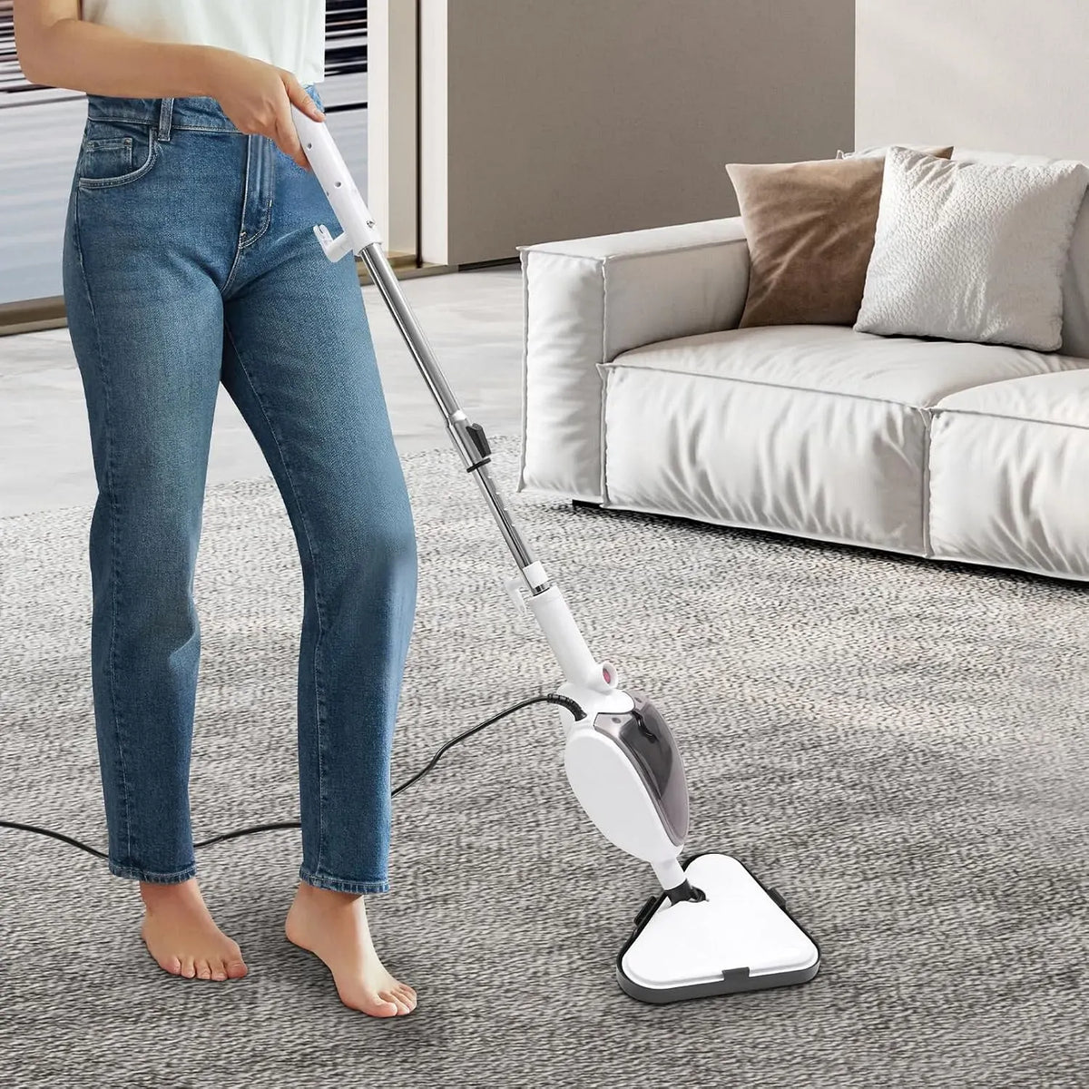 Dampfreiniger, tragbar, Einsatz auf Böden, in Küche, Auto und an Fenstern, Bodenwischer Elektrisch Steam Mop