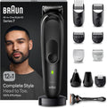 Braun 12-in-1 MGK7460 Haarschneidemaschine, Akku, 14 L, 21 mm, IP65, kabellos, Schwarz, für Gesicht