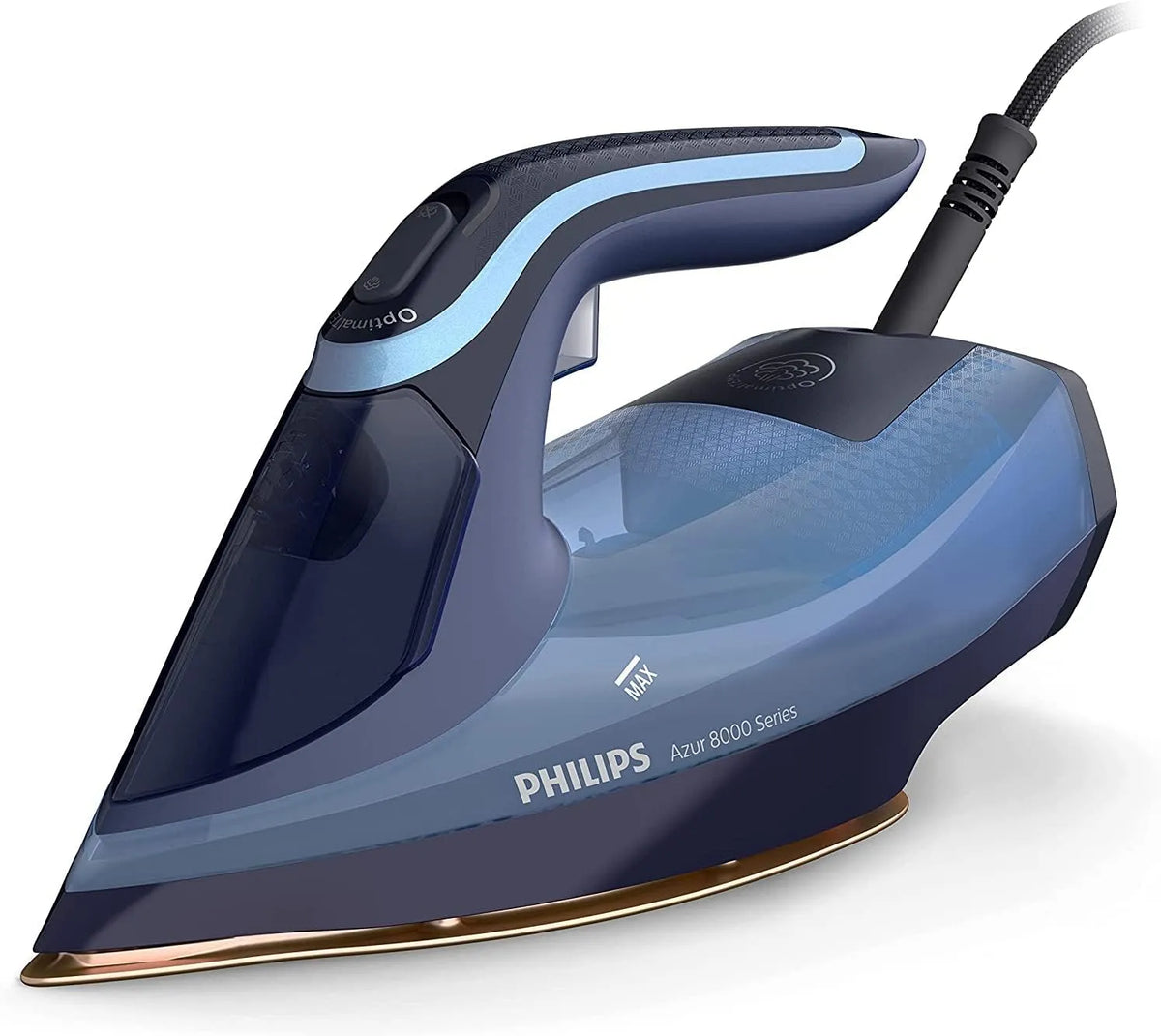 Philips DST8020/20 Dampfbügeleisen, elektrisches Bügeleisen, 3000 W, 55 g, 240 g, 300 ml, großer Wassertank, IPS-Panel, Blau