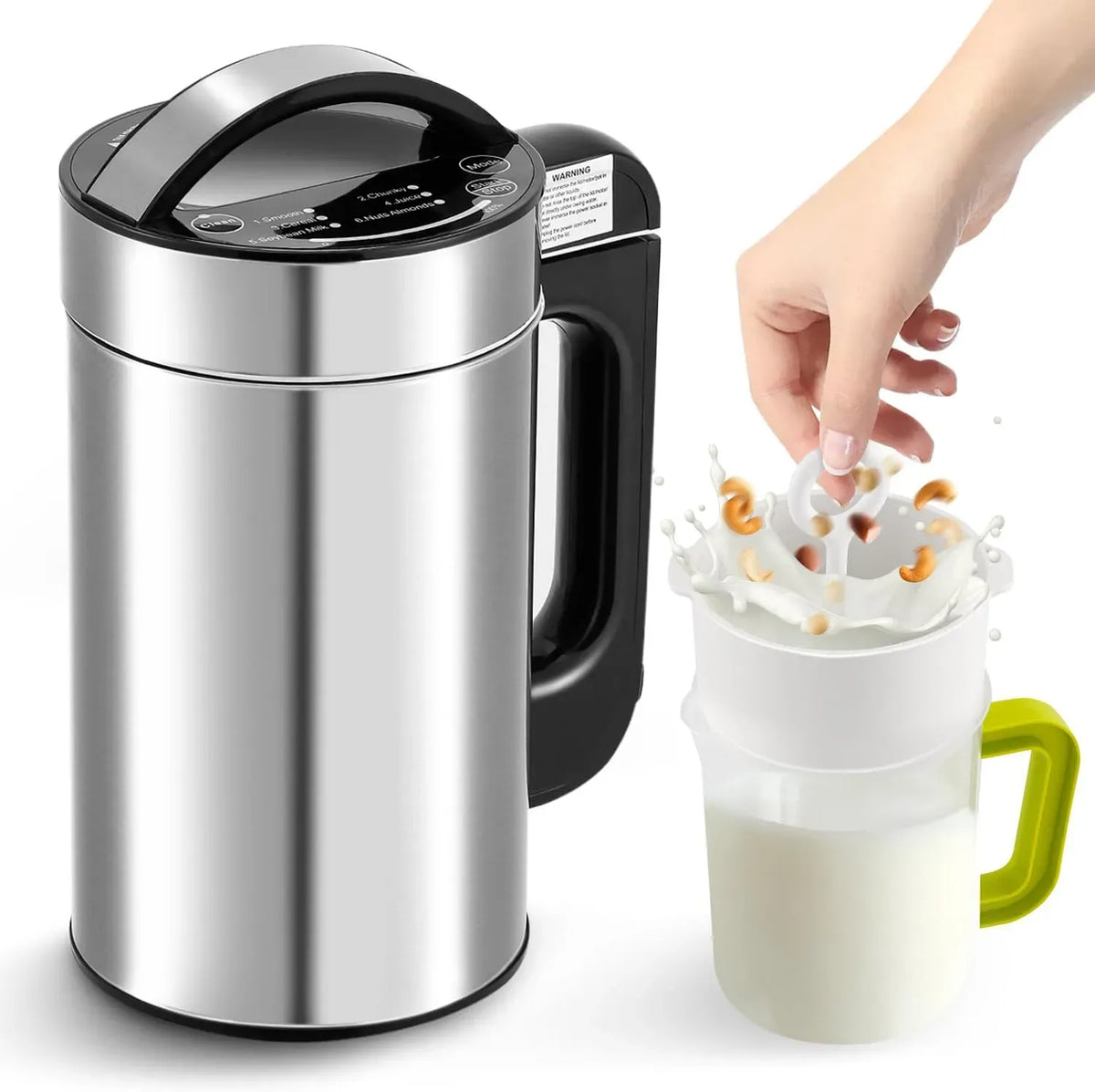 7-In-1 Nussmilchmaschine, Sojamilchmaschine, 1 L, 220 V, für Sojamilch, Moongiantgo