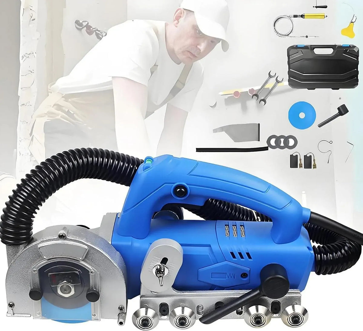 Fliesenreinigungsmaschine, Fugenentfernungswerkzeug, Fugenreiniger, 1200 W, für Keramikfliesen-Reparatur und Umleitung