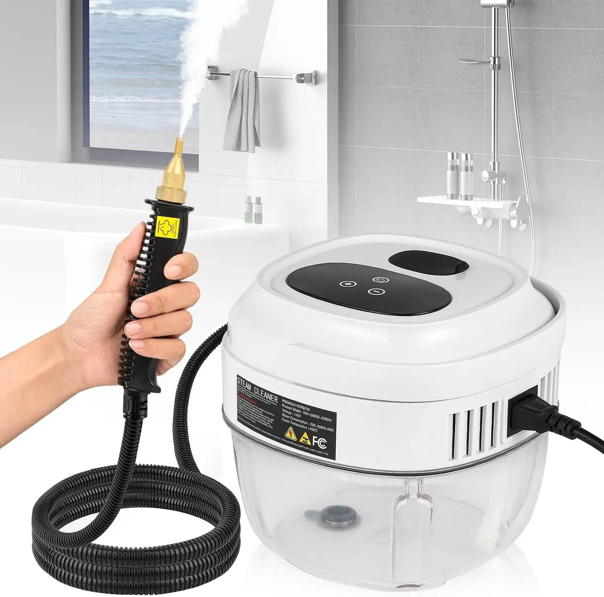 Dampfreiniger, 2500 W, Dampfreinigungsgerät, Saug- und Wischroboter, Moongiantgo Portabel Elektrischer Handdampfreiniger Wischroboter