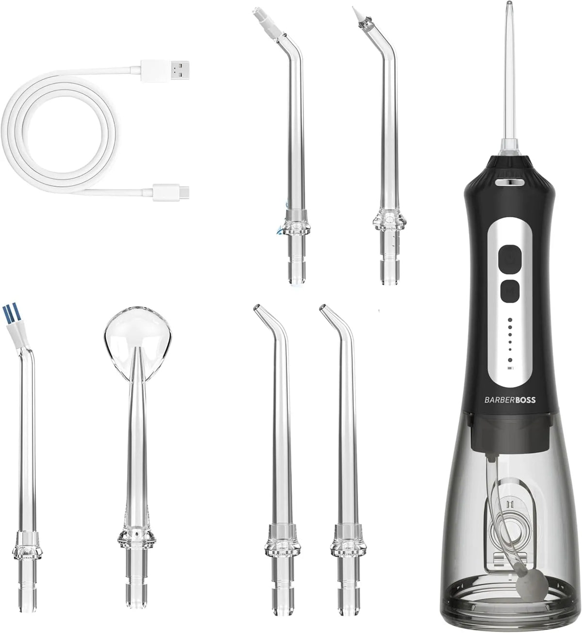 IPX7 Zahnreiniger, Munddusche, elektrische Zahnreinigungsdusche, 300 ml, IP65, USB, kabellos, für Reisen & Zuhause