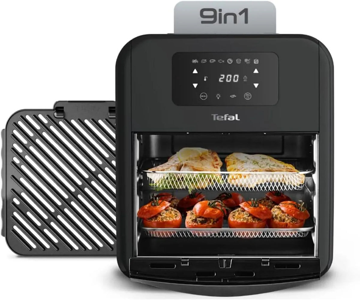 Tefal 9-in-1 FW5018 Backofen, 11 L, 8 Programme, Grill, Schwarz, 7 Zubehörteile