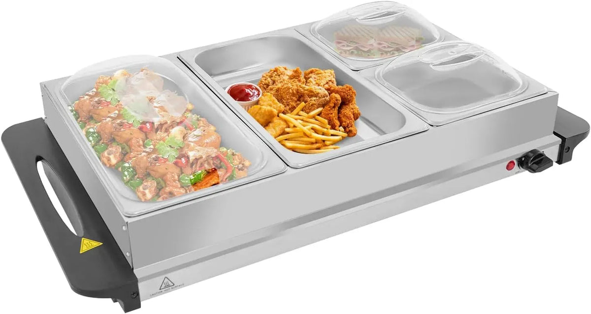 Smartes Thermostat 4-Fach, 2,5 L, 300 W, 45 bis 70 °C, Restaurant, Gastronomie, 2 Temperaturzonen, Edelstahl
