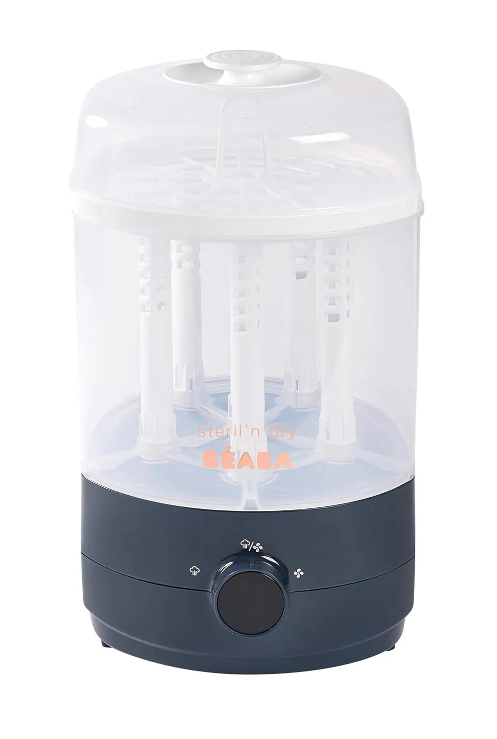 2-in-1 Filterlos, BEABA, für Sterilisator Vaporisator für Babyflaschen, 2 Kammern, 3 Modi, Entfernt 99,9Prozent der Bakterien, Hohe Kapazität