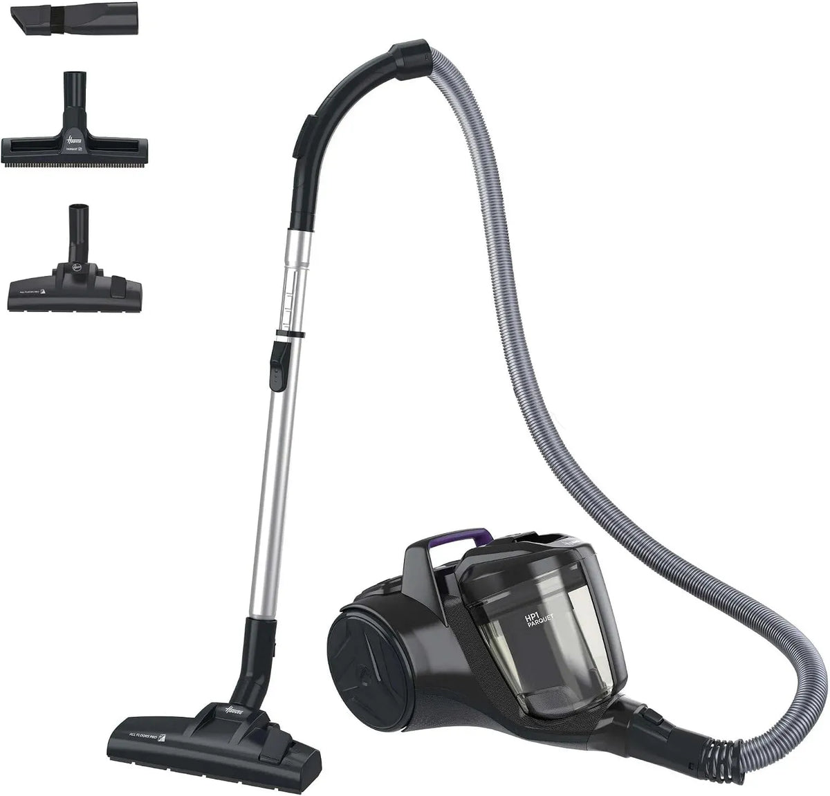 Hoover HP1 Staubsauger, elektrisches Staubsauggerät, Boden-Staubsauger, kompakter Boden-Staubsauger beutellos