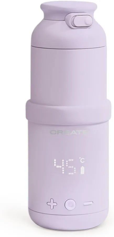 Lavendel/Temperaturwahlschalter, Wasserthermoflasche, PORTABLE, 35 W, 310 ml, tragbar, Wärmefunktion, für Muttermilch und Milchnahrung
