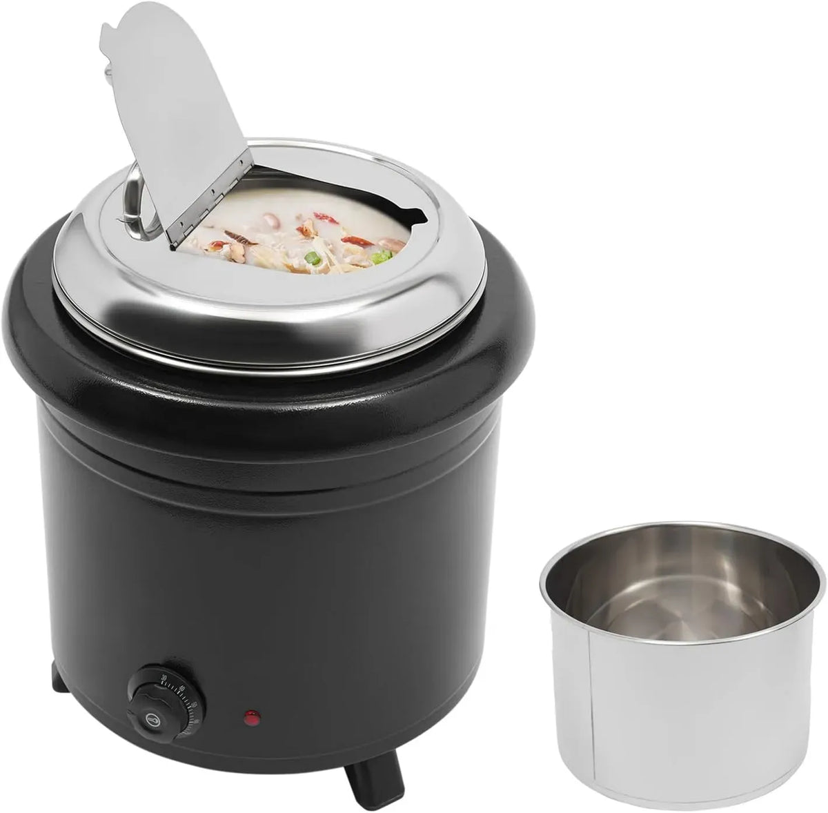Warmhaltebehälter, Speisenwärmer, Suppenwärmer, Suppenkocher, Suppentopf, 13 L, 400 W, 30 bis 85 °C, Warmhaltefunktion, Edelstahl, Wärmefunktion