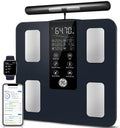 8-Elektroden Körperfettwaage, 180 kg, Schwarz