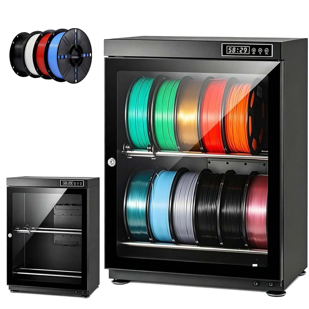 3D-Filament-Trockenschrank Filament-Trockenschrank, 70 L, 3D-Optik, Kunststoff