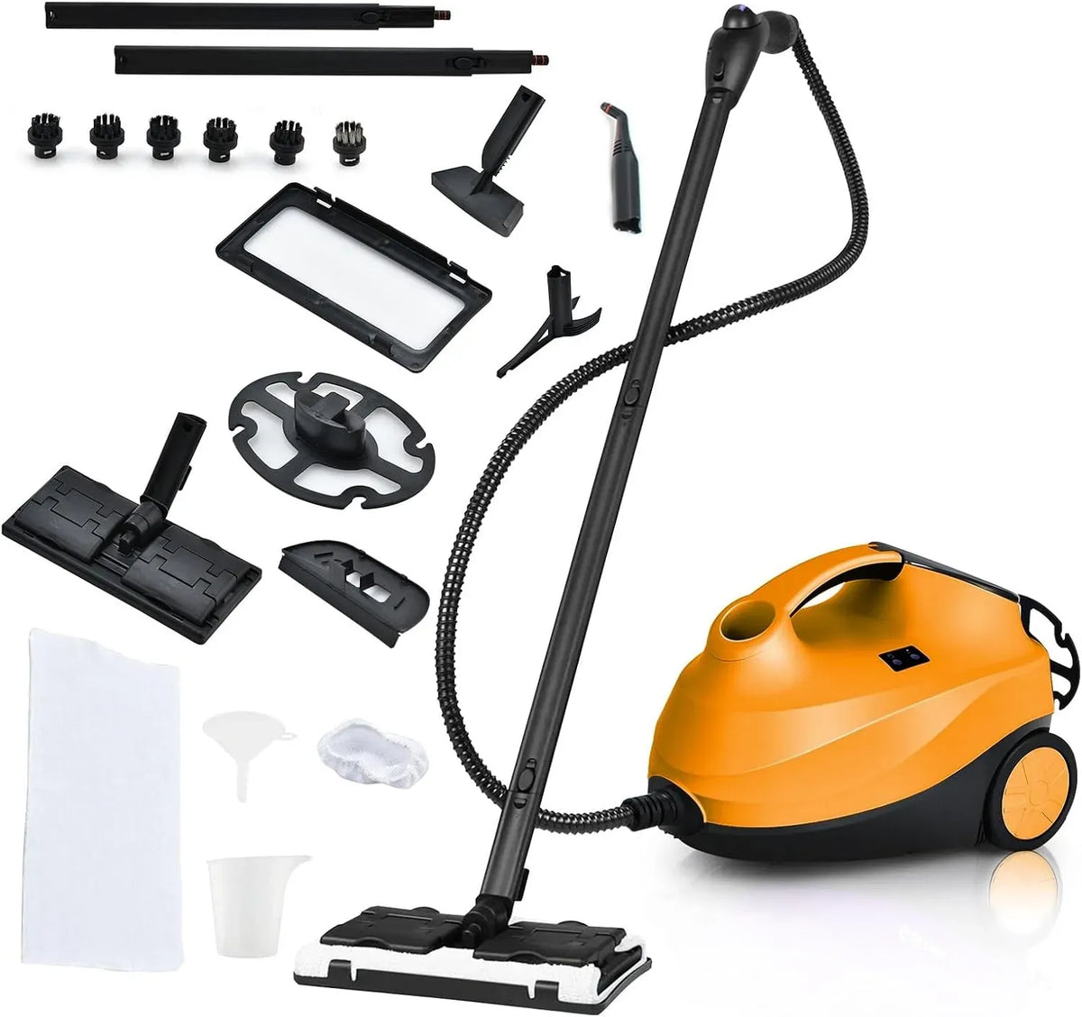 Dampfreiniger, 1,5 L, 2000 W, COSTWAY, Druckdampf, Einsatz auf Böden, in Küche, Auto und an Fenstern, 4 bar, LED Warnlicht, Dampfdruck: max, 108