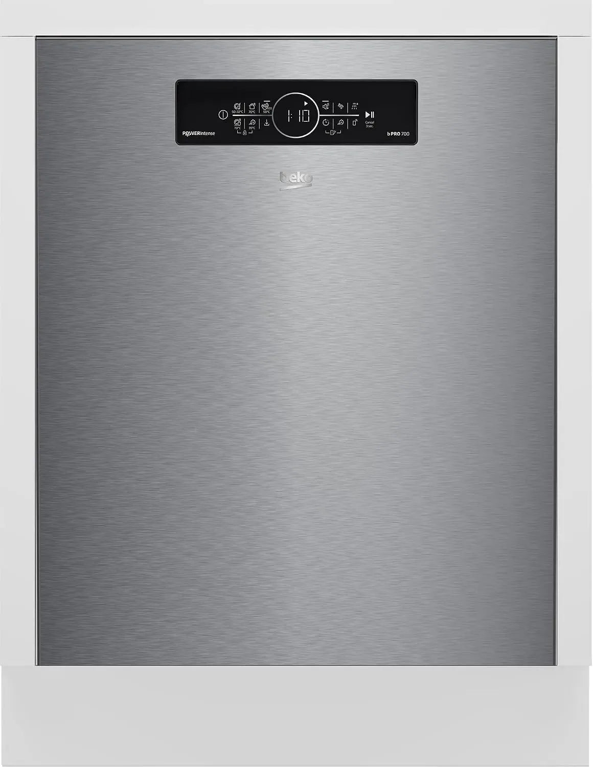 Beko BDDN36561XP Geschirrspüler, 60 cm, 5 Programme, Edelstahl, für 15 Maßgedecke, 3 Spülebenen, 6 Zusatzfunktionen