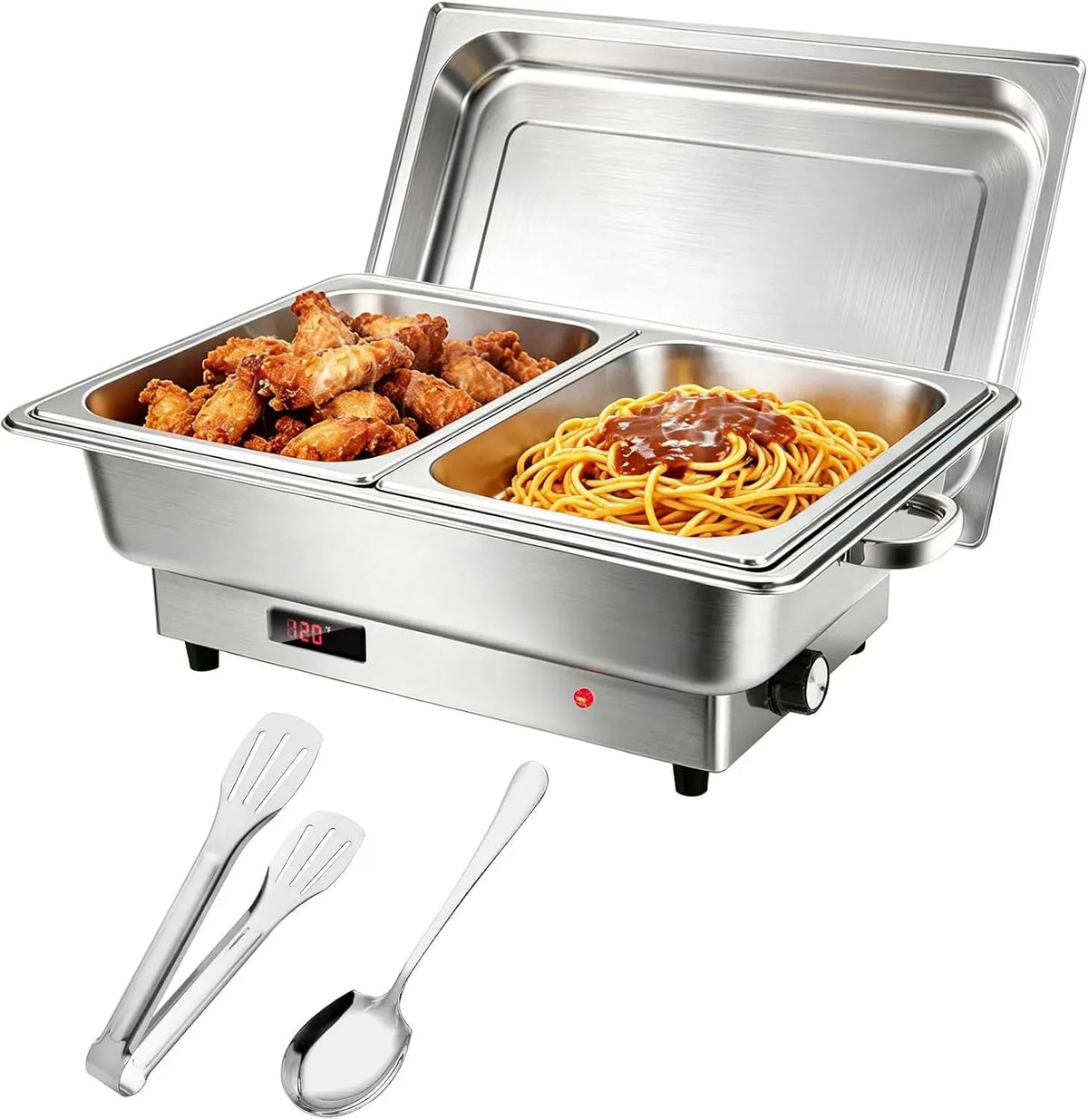 Chafing Dish Warmhaltebehälter, Warmhaltefunktion, 2 x 4,5 Q warmhaltebehälter Essen