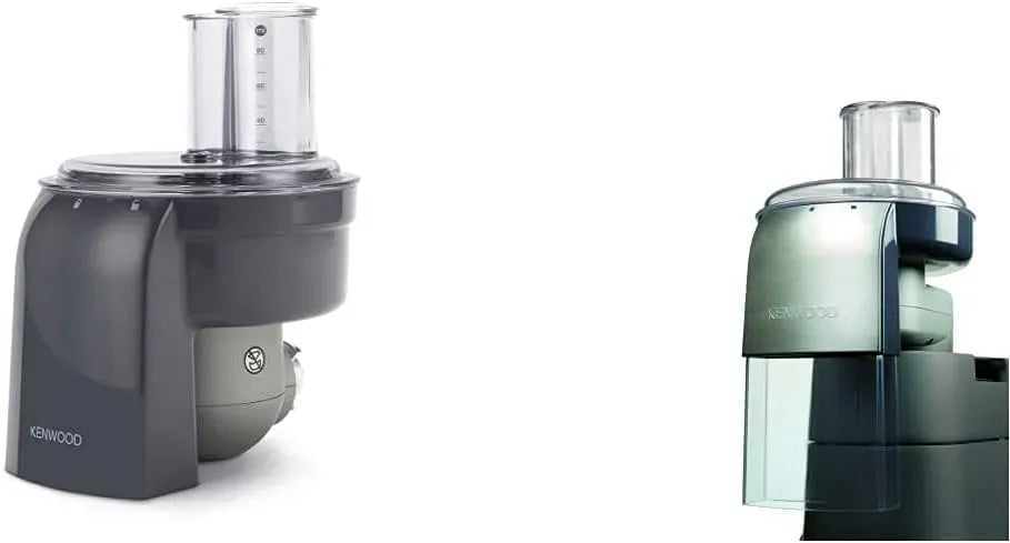 Kenwood KAX 400 AT340 Küchenmaschine, Edelstahl, 7 Edelstahl Arbeitsscheiben, KEN PL WÜRFELSCHNEI, V2 & Schnitzelwerk