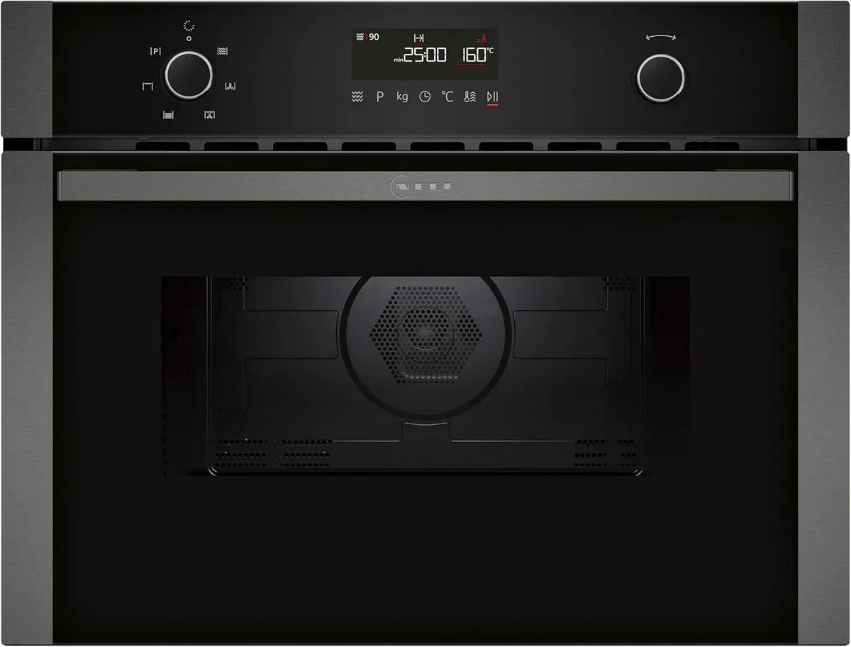 NEFF N 50 C1AMG84G1 Mikrowelle, 60 x 45 cm, Grill, Touch-Bedienung, Einbau, LCD-Display, Mikrowellenofen, Grau, 1-Touch Butto s
