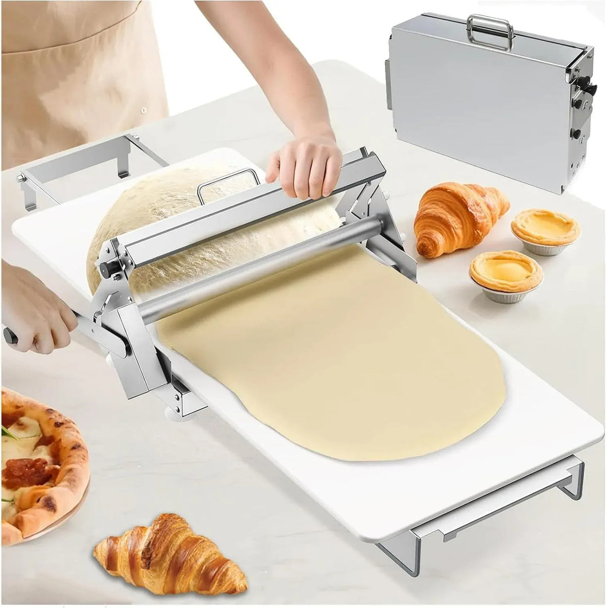 Teigausrollmaschine, Teigfaltmaschine, 60 × 30cm, 25 Mm, 30 cm, für Croissants