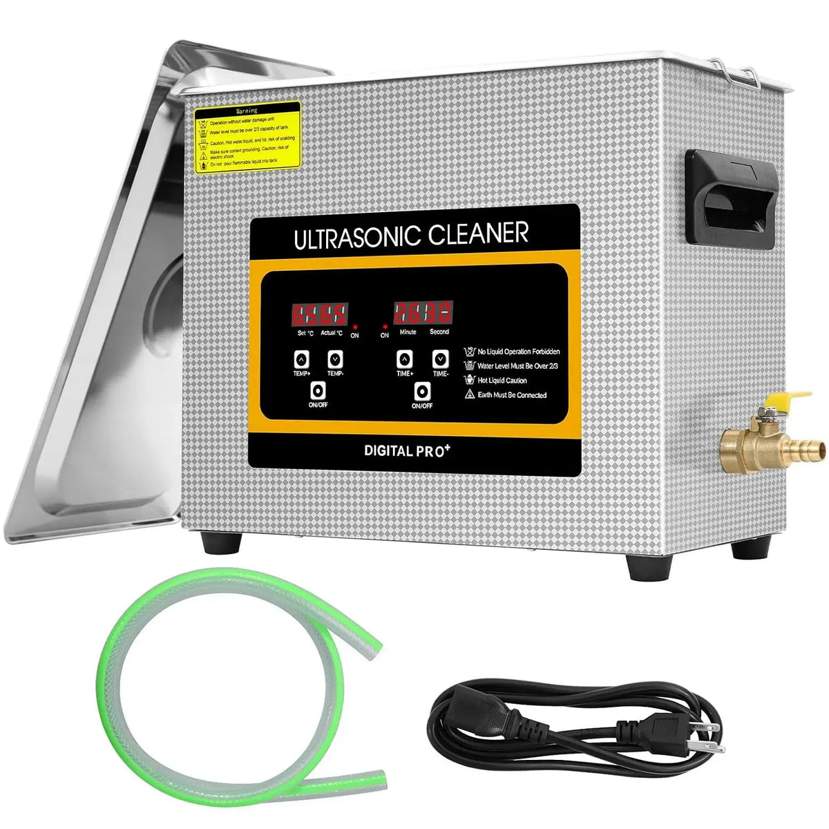 Ultraschallreinigungsgerät, Ultraschallreiniger, Heizung, 6 L, Timer, gewerblich, Edelstahl, Wärmefunktion, für Brillen